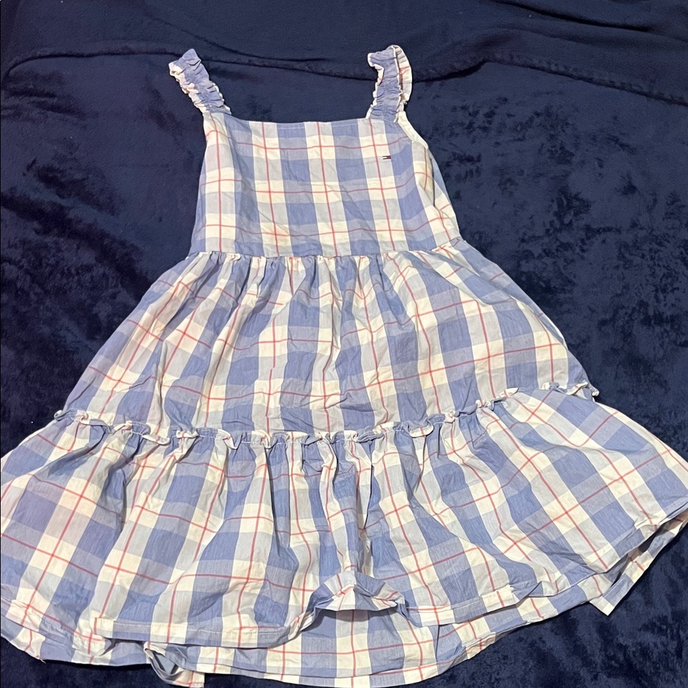 Tommy Hilfiger Kids Dress in Blue and White Check